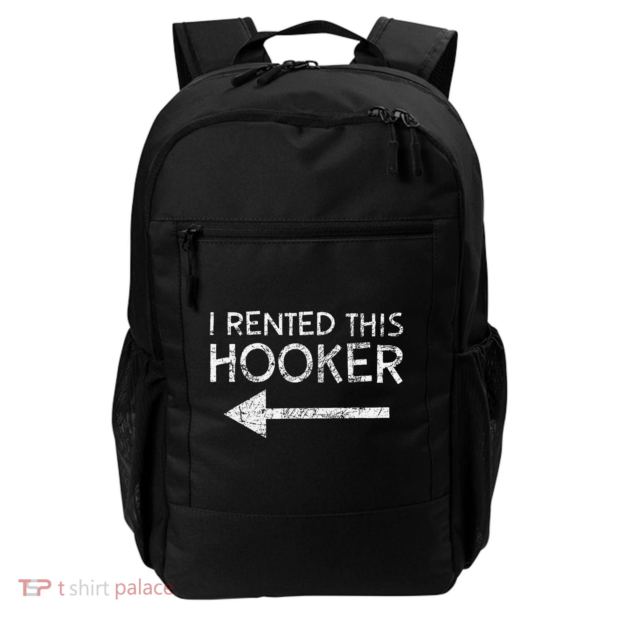 i rented this hooker left funny quote  Backpack