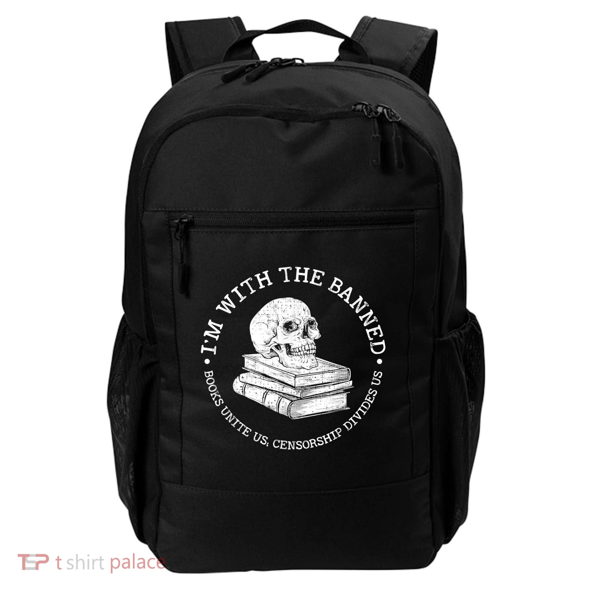 I'm With The Banned Books Funny Book Lover Librarian Reading Backpack