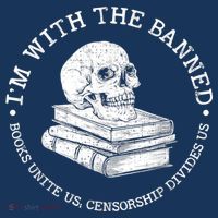 I'm With The Banned Books Funny Book Lover Librarian Reading Apron thumb 3