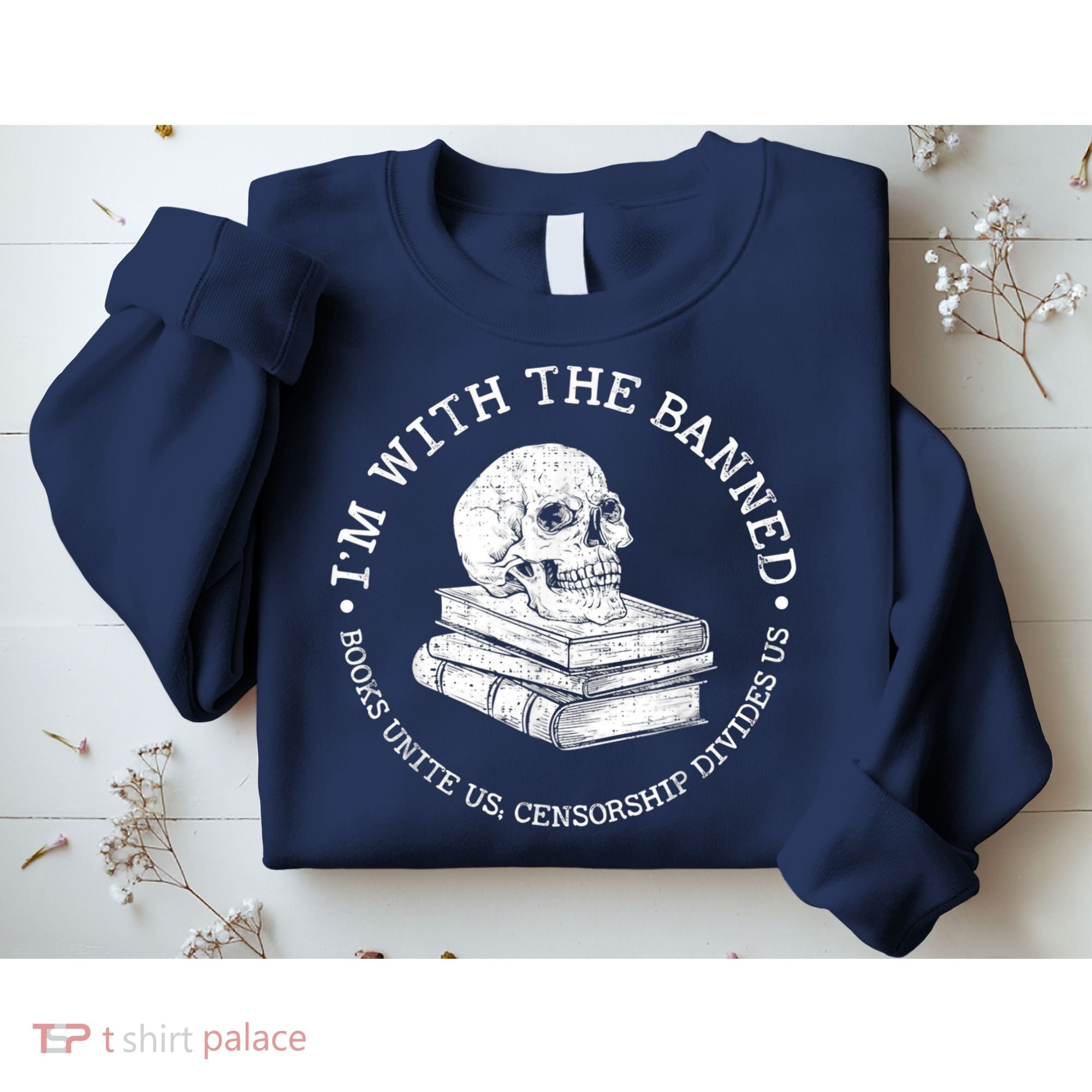 I'm With The Banned Books Funny Book Lover Librarian Reading Sweatshirt