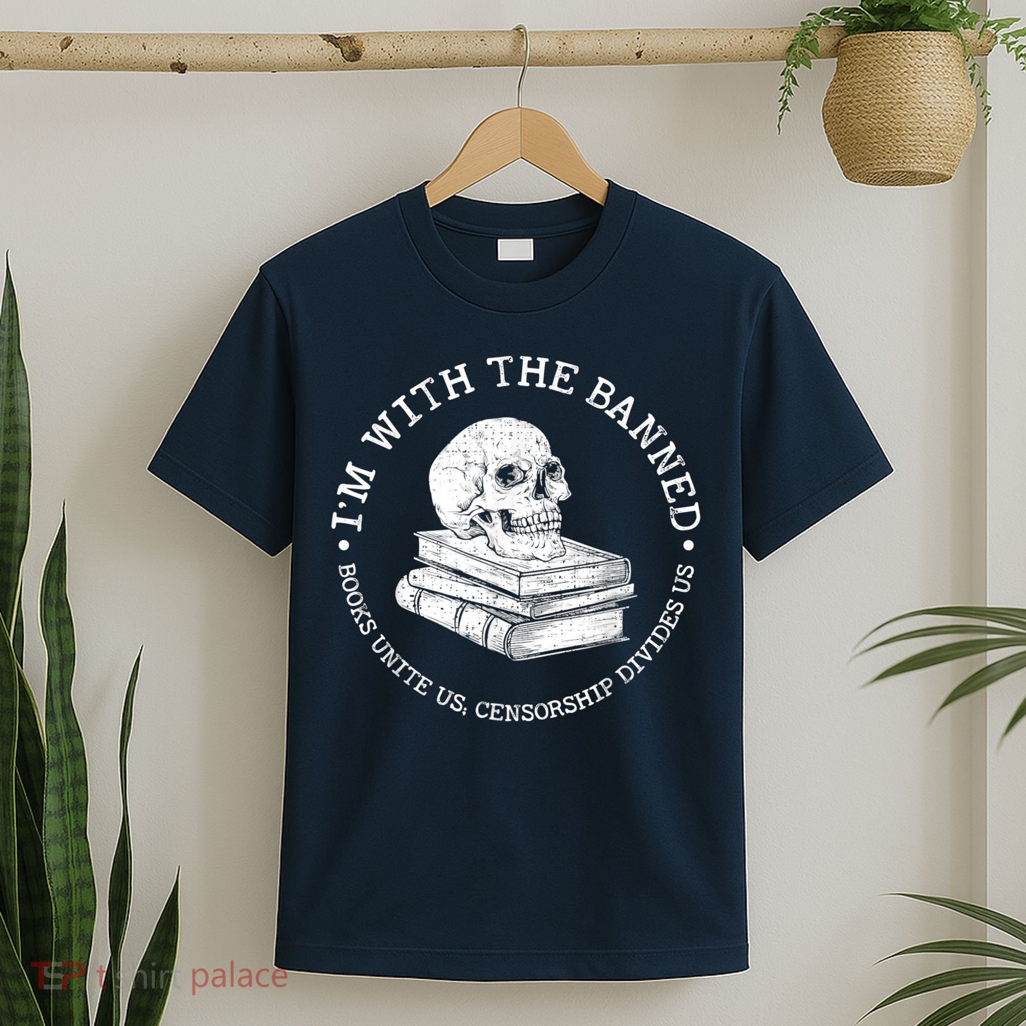 I'm With The Banned Books Funny Book Lover Librarian Reading T-Shirt