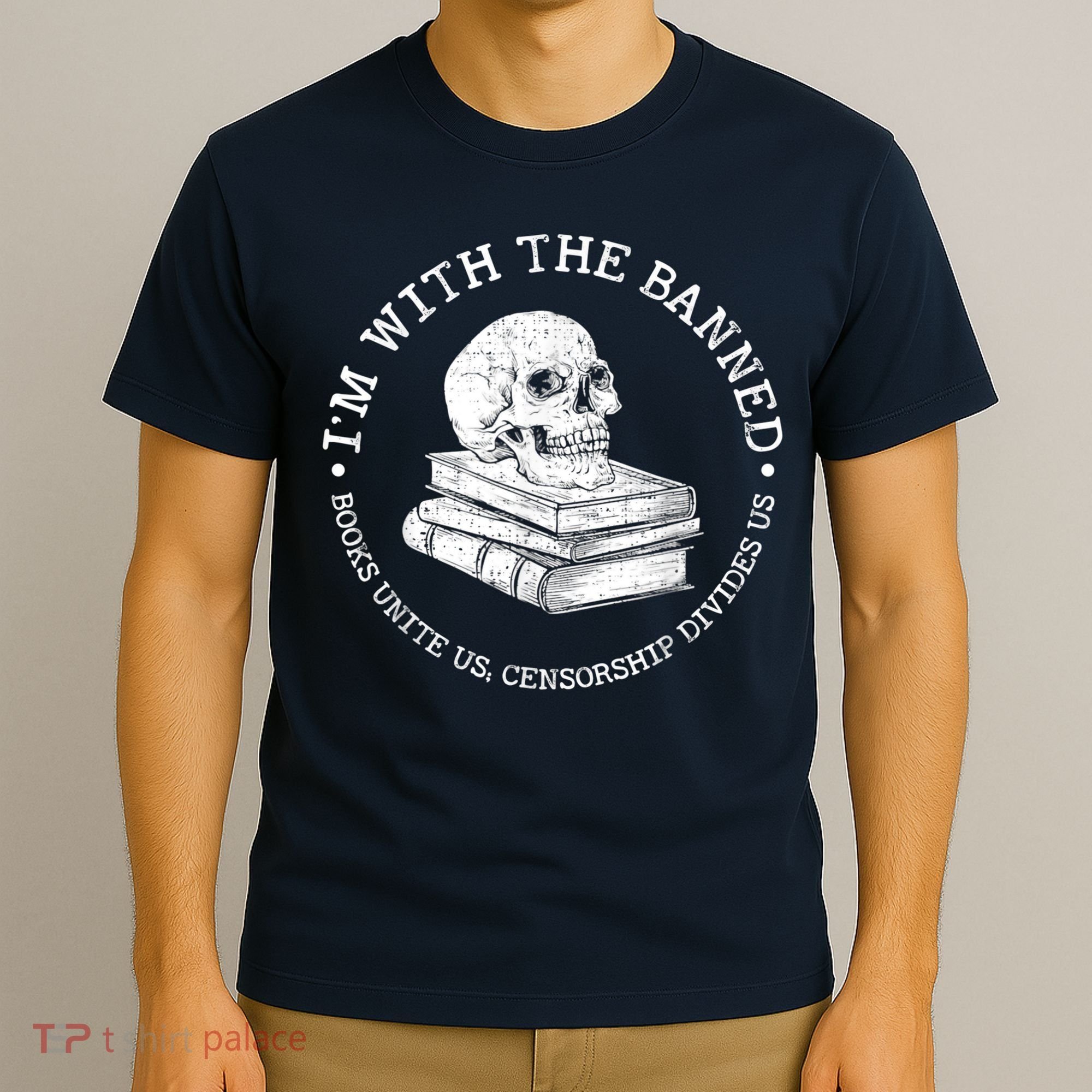 I'm With The Banned Books Funny Book Lover Librarian Reading T-Shirt