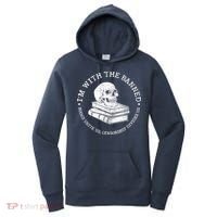 I'm With The Banned Books Funny Book Lover Librarian Reading Women's Hoodie thumb 0