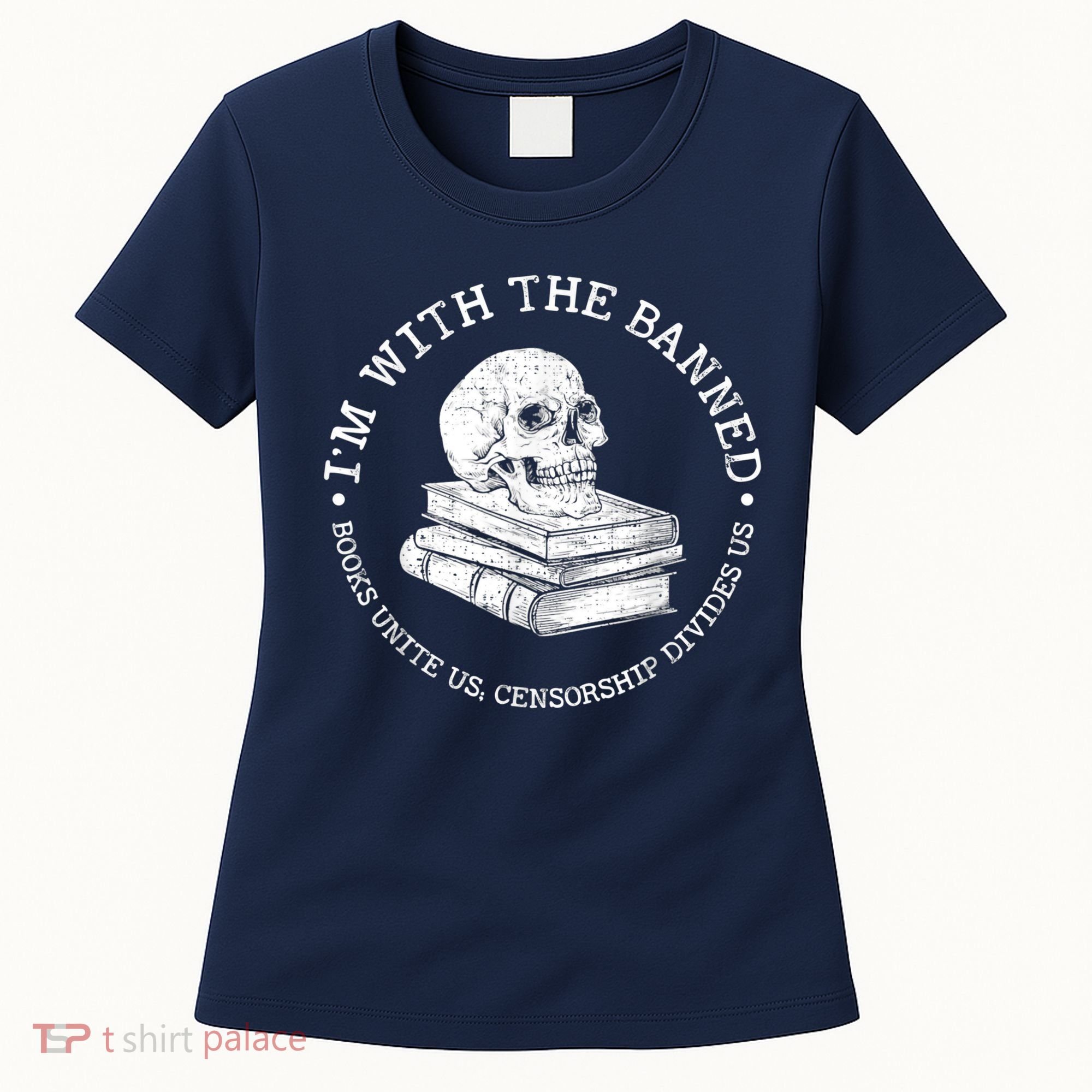 I'm With The Banned Books Funny Book Lover Librarian Reading Women's T-Shirt