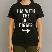 IM With The Gold Digger Costume Halloween Matching Couple T-Shirt thumb 4