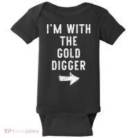 IM With The Gold Digger Costume Halloween Matching Couple Baby Bodysuit thumb 0