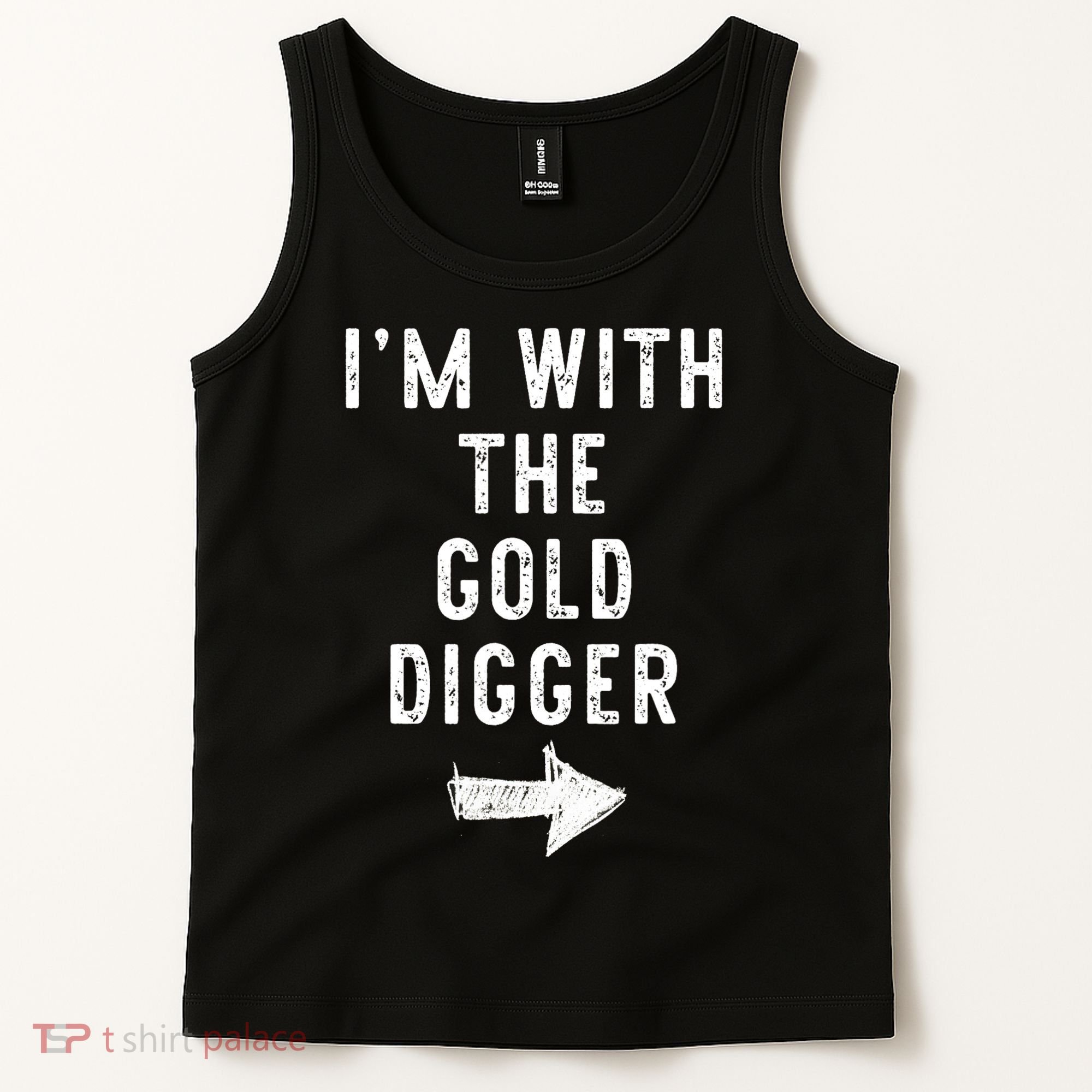 IM With The Gold Digger Costume Halloween Matching Couple Tank Top