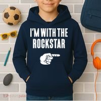 I'm With The Rockstar, Matching Rockstar Costume Kids Hoodie thumb 2