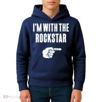 I'm With The Rockstar, Matching Rockstar Costume Kids Hoodie thumb 4