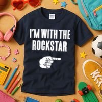I'm With The Rockstar, Matching Rockstar Costume Kids T-Shirt thumb 3