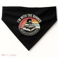 IM With The Banned Books Unite Us Censorship Divides Us USA-Made Doggie Bandana thumb 0
