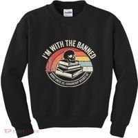 IM With The Banned Books Unite Us Censorship Divides Us Kids Sweatshirt thumb 0