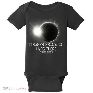 I Was There Total Solar Eclipse Niagara Falls On Canada Baby Bodysuit