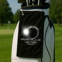I Was There Total Solar Eclipse Niagara Falls On Canada Golf Towel thumb 2