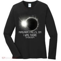 I Was There Total Solar Eclipse Niagara Falls On Canada Women's Long Sleeve Shirt thumb 0