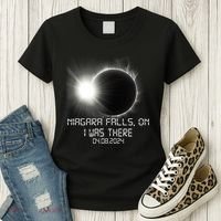 I Was There Total Solar Eclipse Niagara Falls On Canada Women's T-Shirt thumb 3