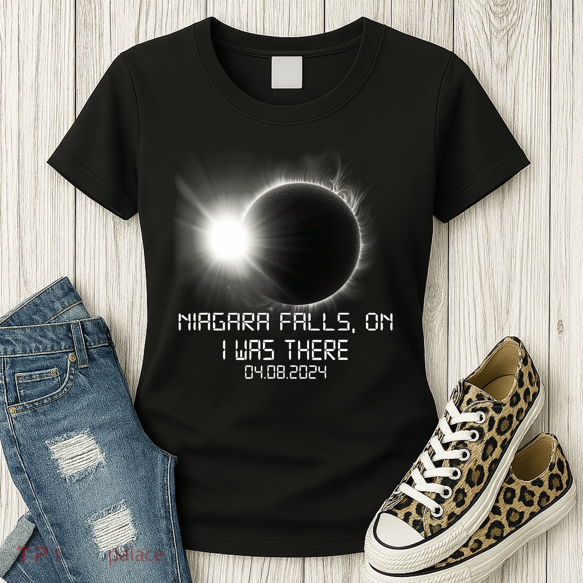 I Was There Total Solar Eclipse Niagara Falls On Canada Women's T-Shirt