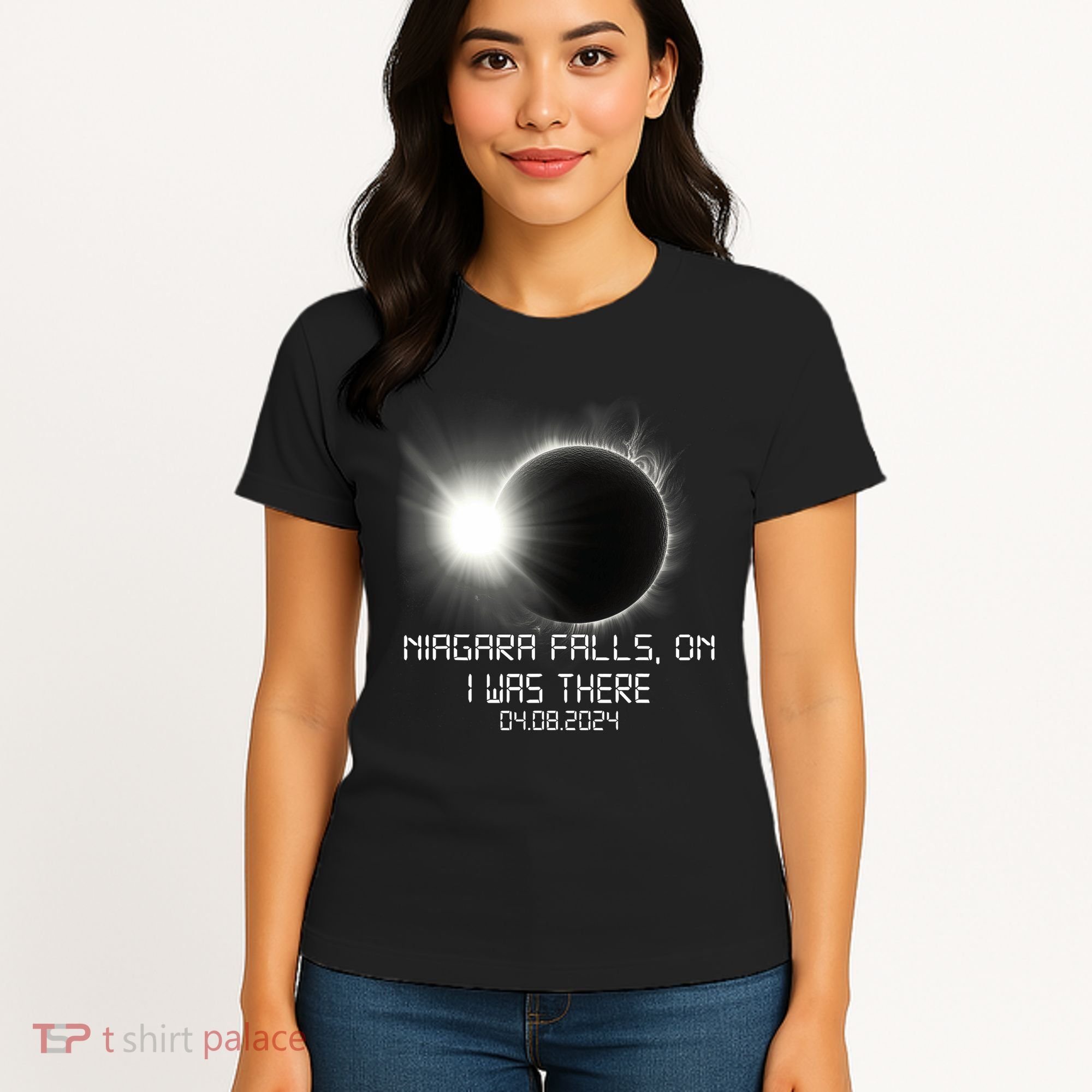 I Was There Total Solar Eclipse Niagara Falls On Canada Women's T-Shirt