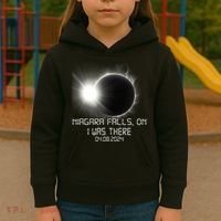 I Was There Total Solar Eclipse Niagara Falls On Canada Kids Hoodie thumb 3