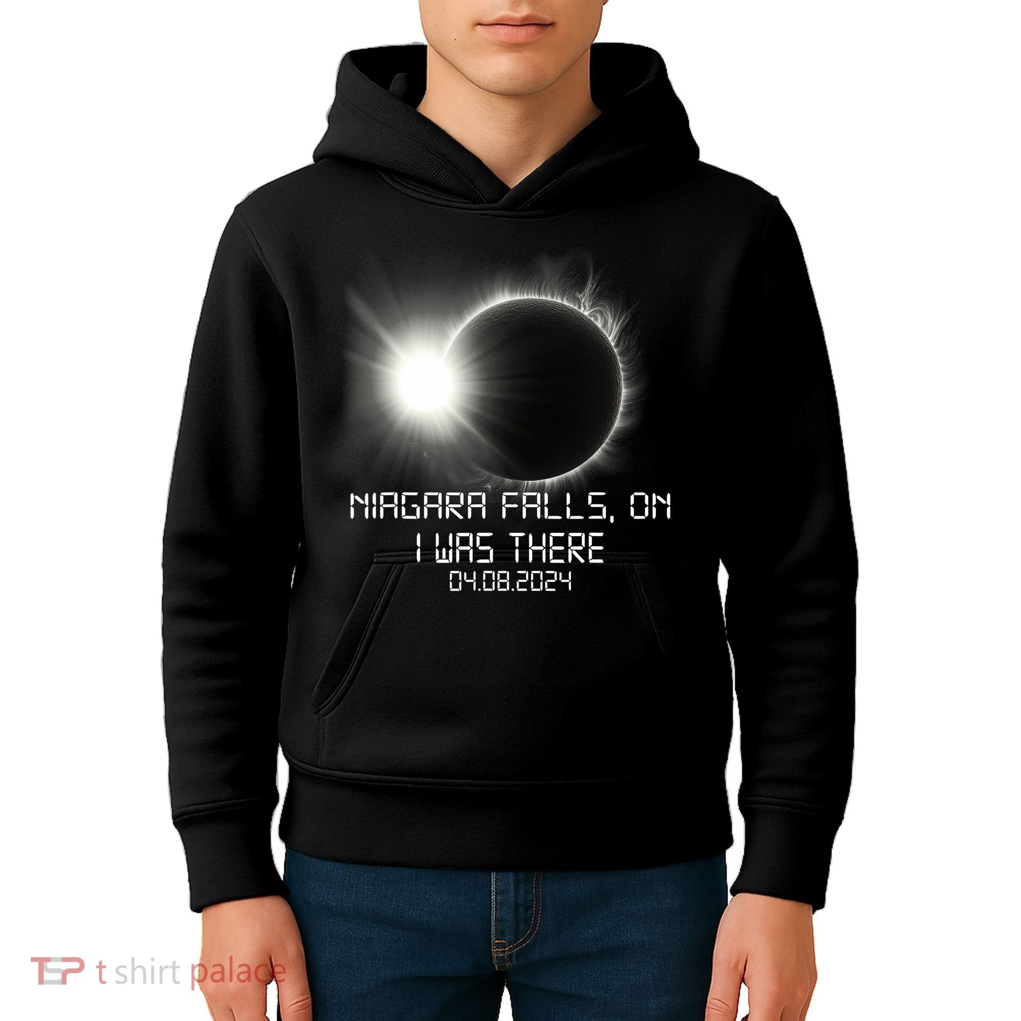 I Was There Total Solar Eclipse Niagara Falls On Canada Kids Hoodie