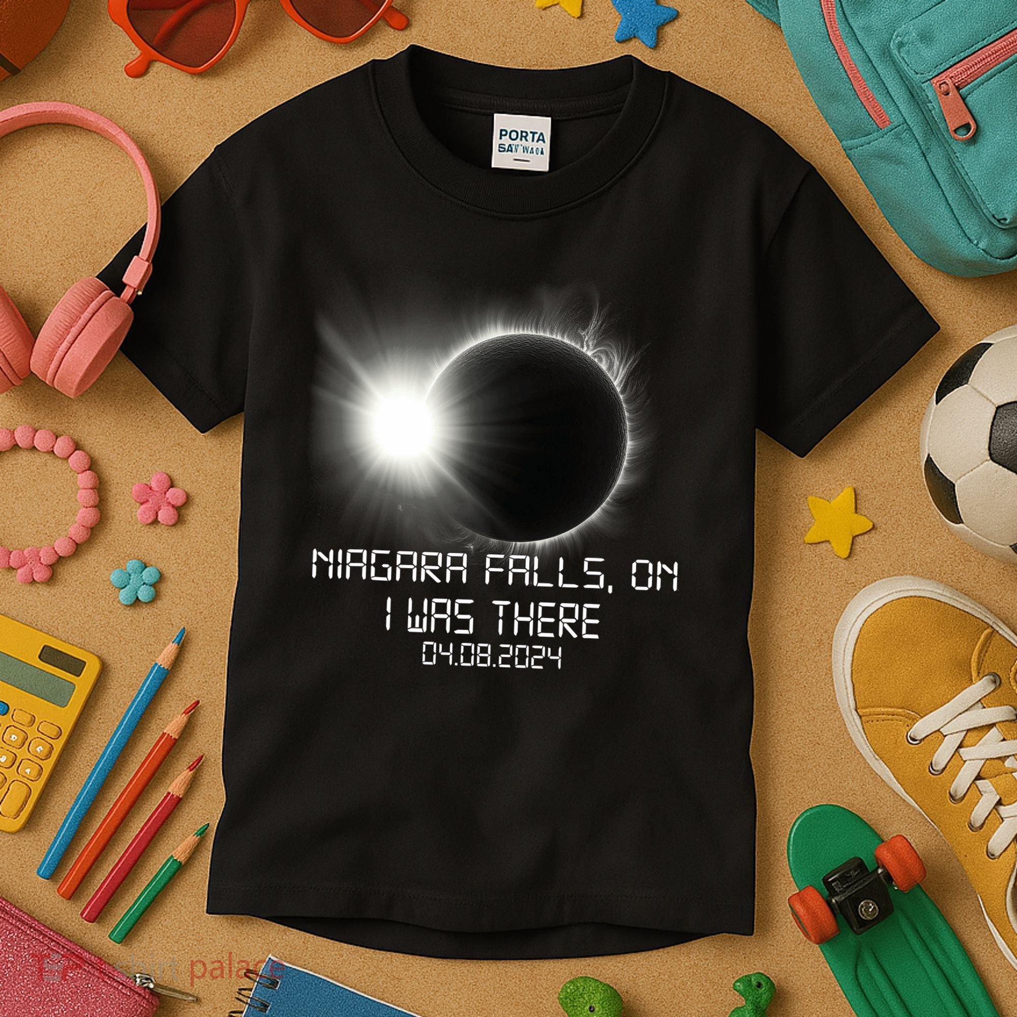 I Was There Total Solar Eclipse Niagara Falls On Canada Kids T-Shirt