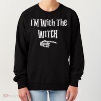 I'm With The Witch Tee Funny Halloween Women's Sweatshirt thumb 0