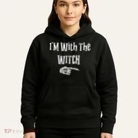 I'm With The Witch Tee Funny Halloween Hoodie thumb 5