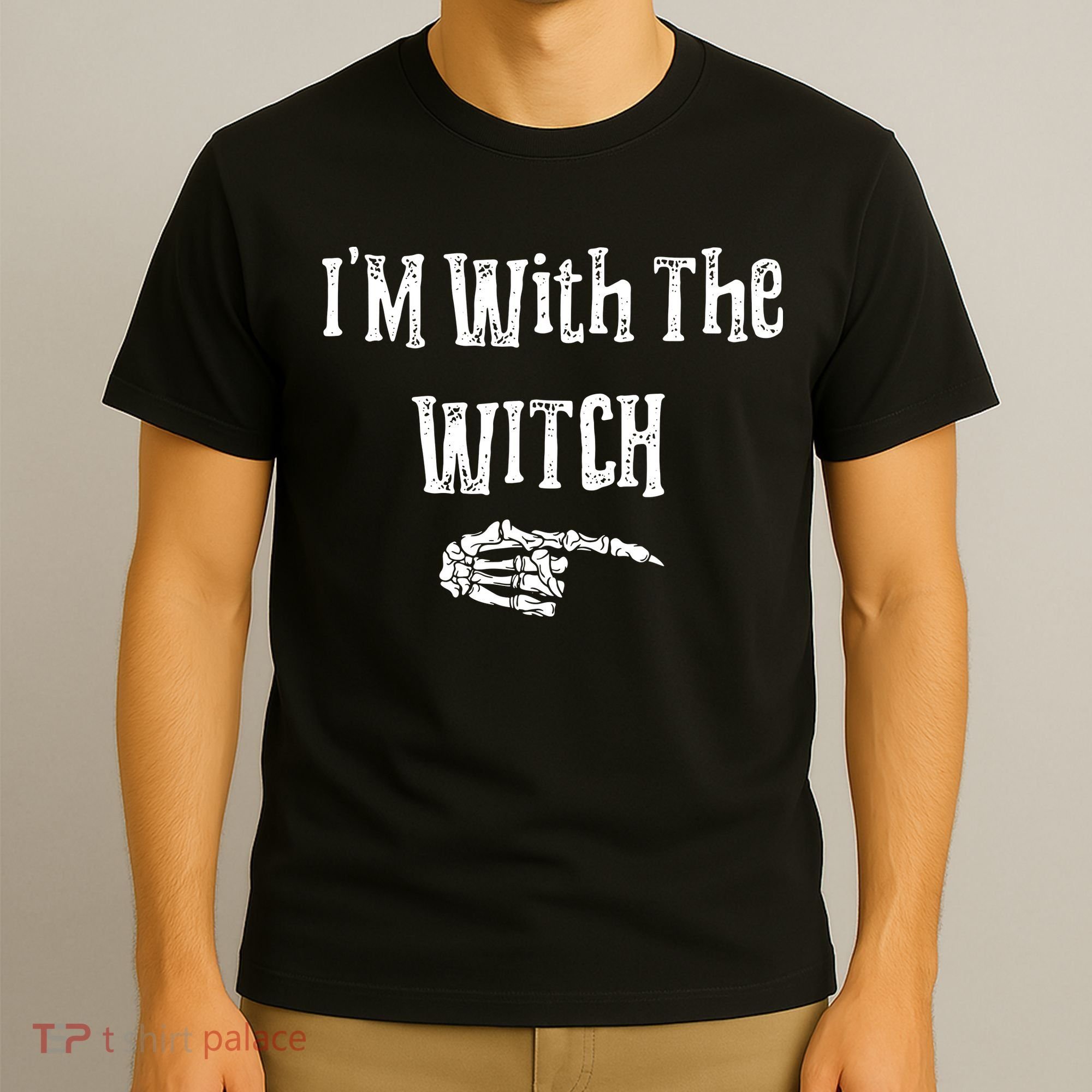 I'm With The Witch Tee Funny Halloween T-Shirt