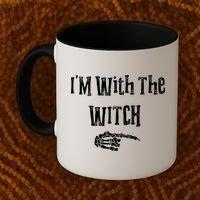 I'm With The Witch Tee Funny Halloween Coffee Mug thumb 2