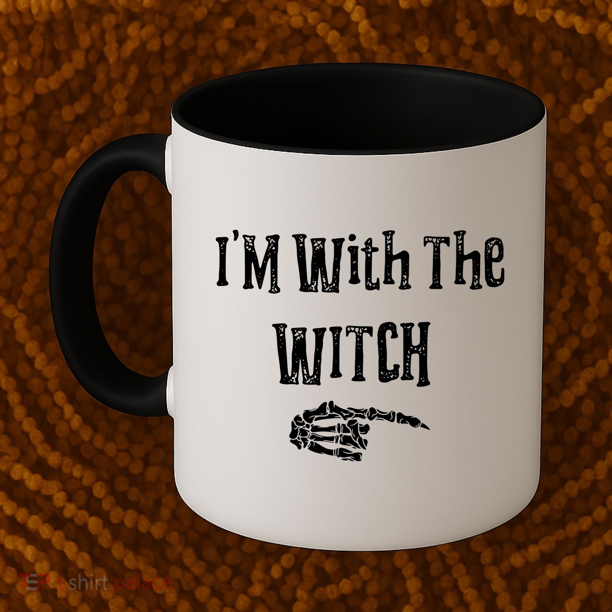 I'm With The Witch Tee Funny Halloween Coffee Mug