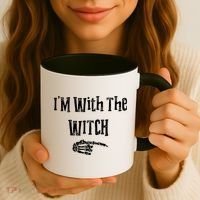 I'm With The Witch Tee Funny Halloween Coffee Mug thumb 3