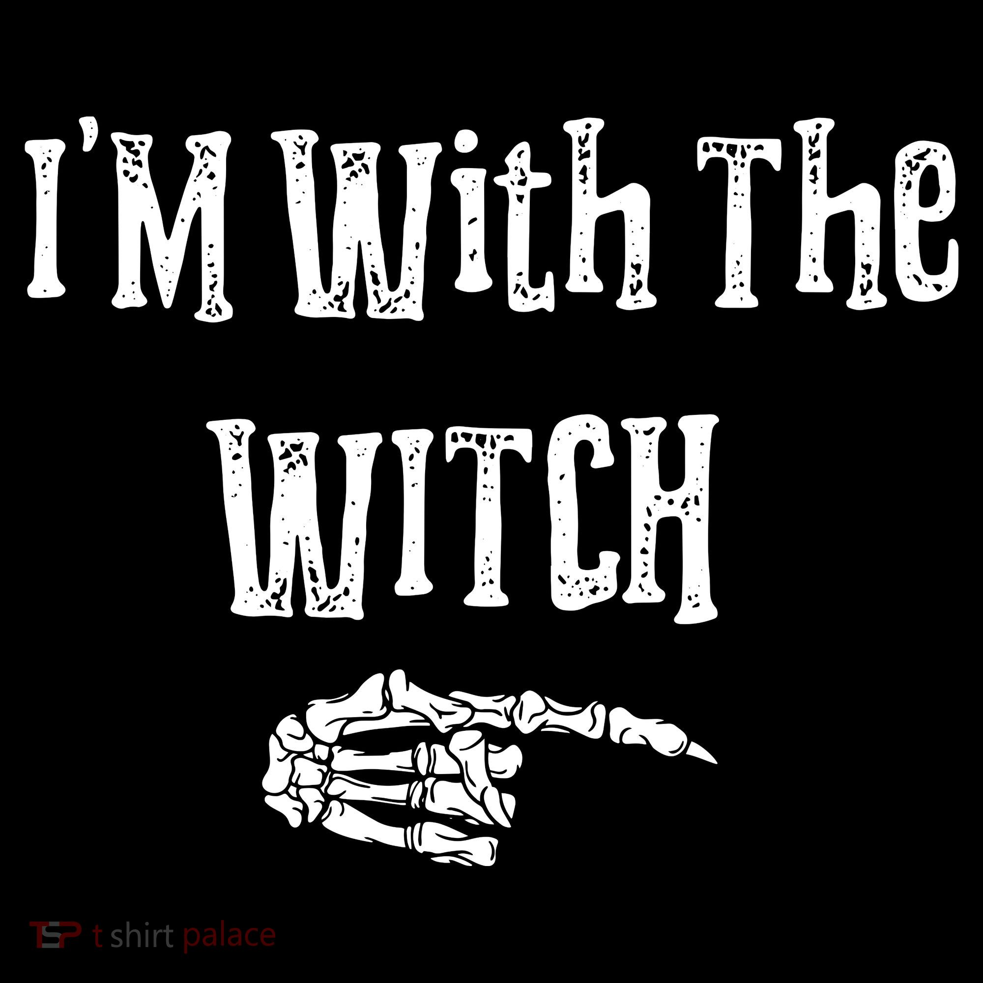 I'm With The Witch Tee Funny Halloween Coaster