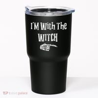 I'm With The Witch Tee Funny Halloween Tumbler thumb 0