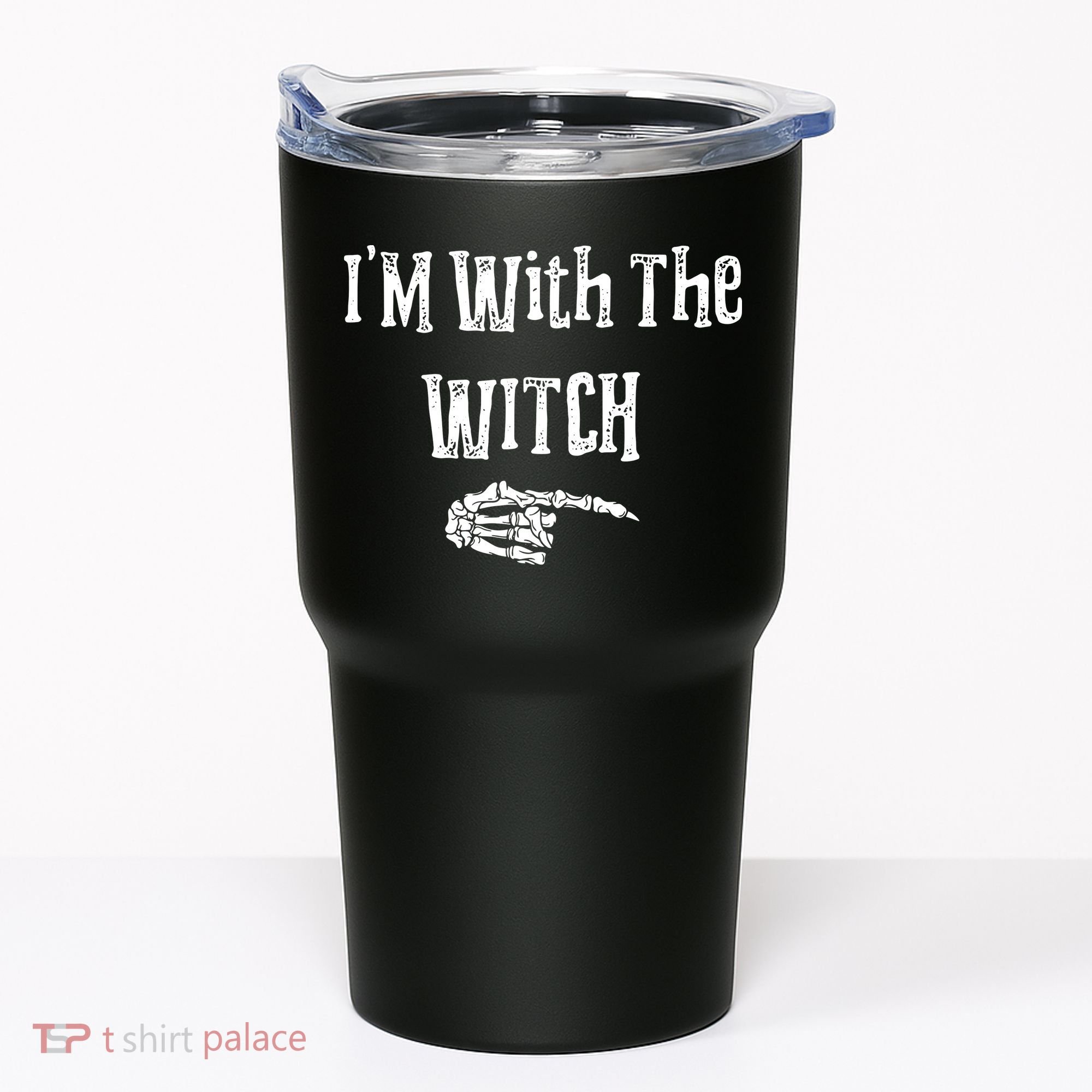 I'm With The Witch Tee Funny Halloween Tumbler