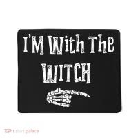 I'm With The Witch Tee Funny Halloween Mousepad thumb 0