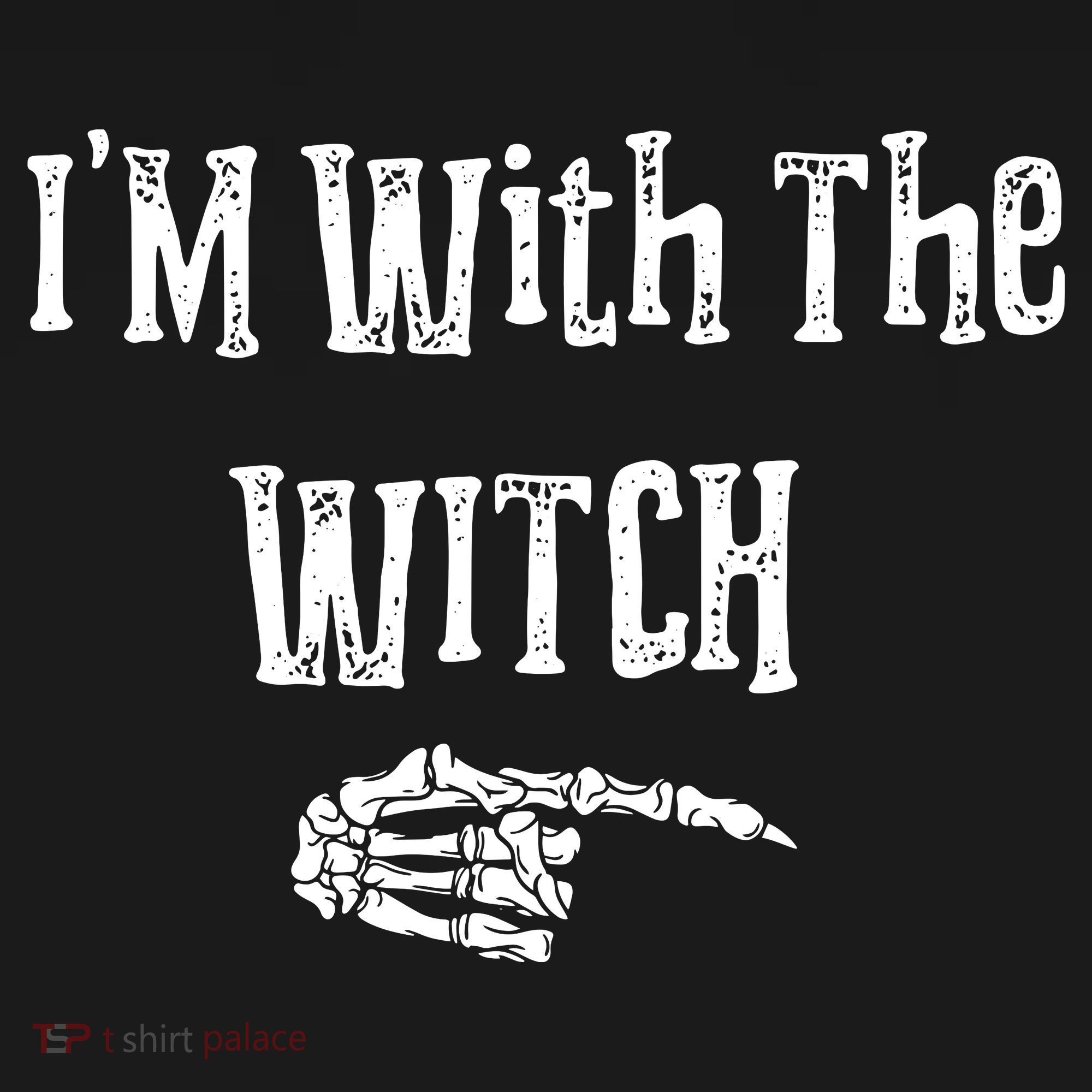 I'm With The Witch Tee Funny Halloween Toddler T-Shirt