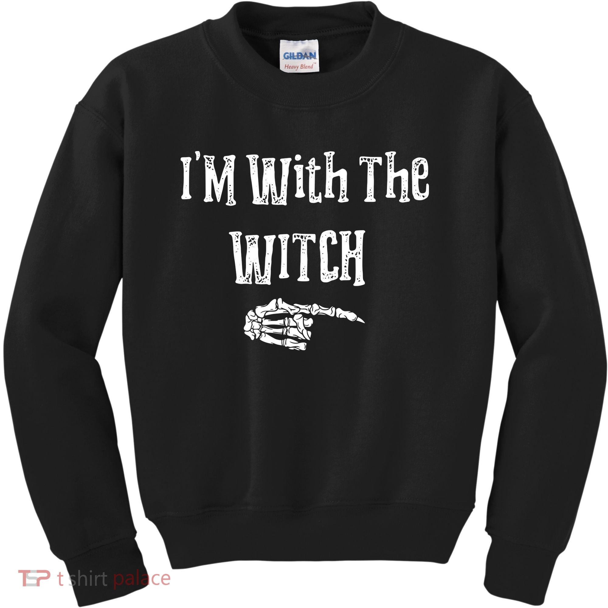I'm With The Witch Tee Funny Halloween Kids Sweatshirt