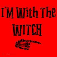 I'm With The Witch Tee Funny Halloween Santa Hat thumb 1