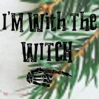 I'm With The Witch Tee Funny Halloween Ornament thumb 1
