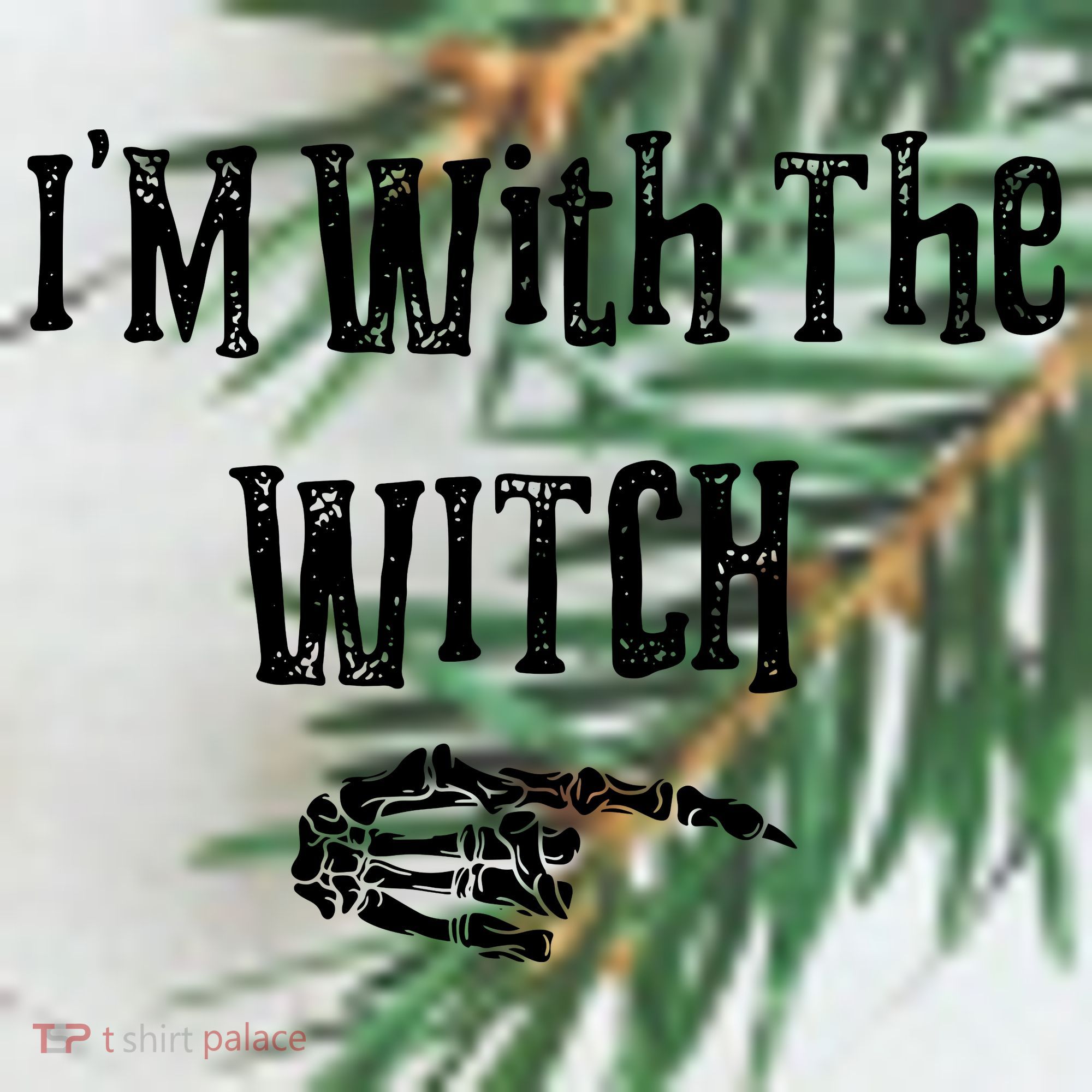 I'm With The Witch Tee Funny Halloween Ornament