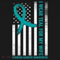 I Wear Teal For My Wife Ovarian Cancer Awareness Women's Tank Top thumb 5