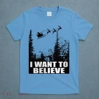 I Want To Believe Funny Christmas Great Gift T-Shirt thumb 4