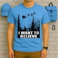 I Want To Believe Funny Christmas Great Gift T-Shirt thumb 5