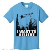 I Want To Believe Funny Christmas Great Gift Kids T-Shirt thumb 0