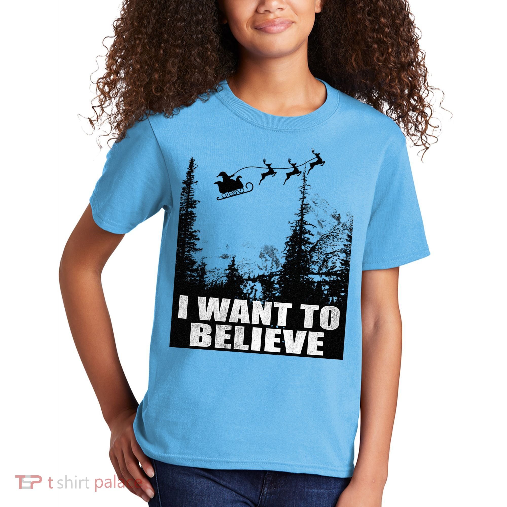 I Want To Believe Funny Christmas Great Gift Kids T-Shirt