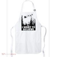 I Want To Believe Funny Christmas Great Gift Apron thumb 0