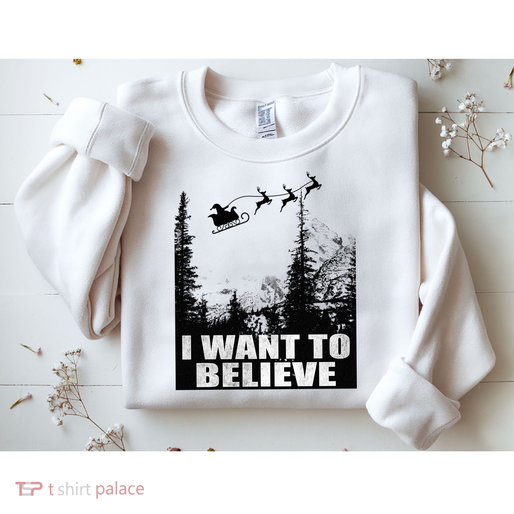 I Want To Believe Funny Christmas Great Gift Sweatshirt