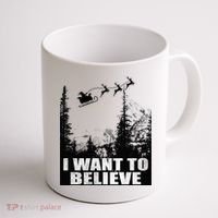I Want To Believe Funny Christmas Great Gift Coffee Mug thumb 1