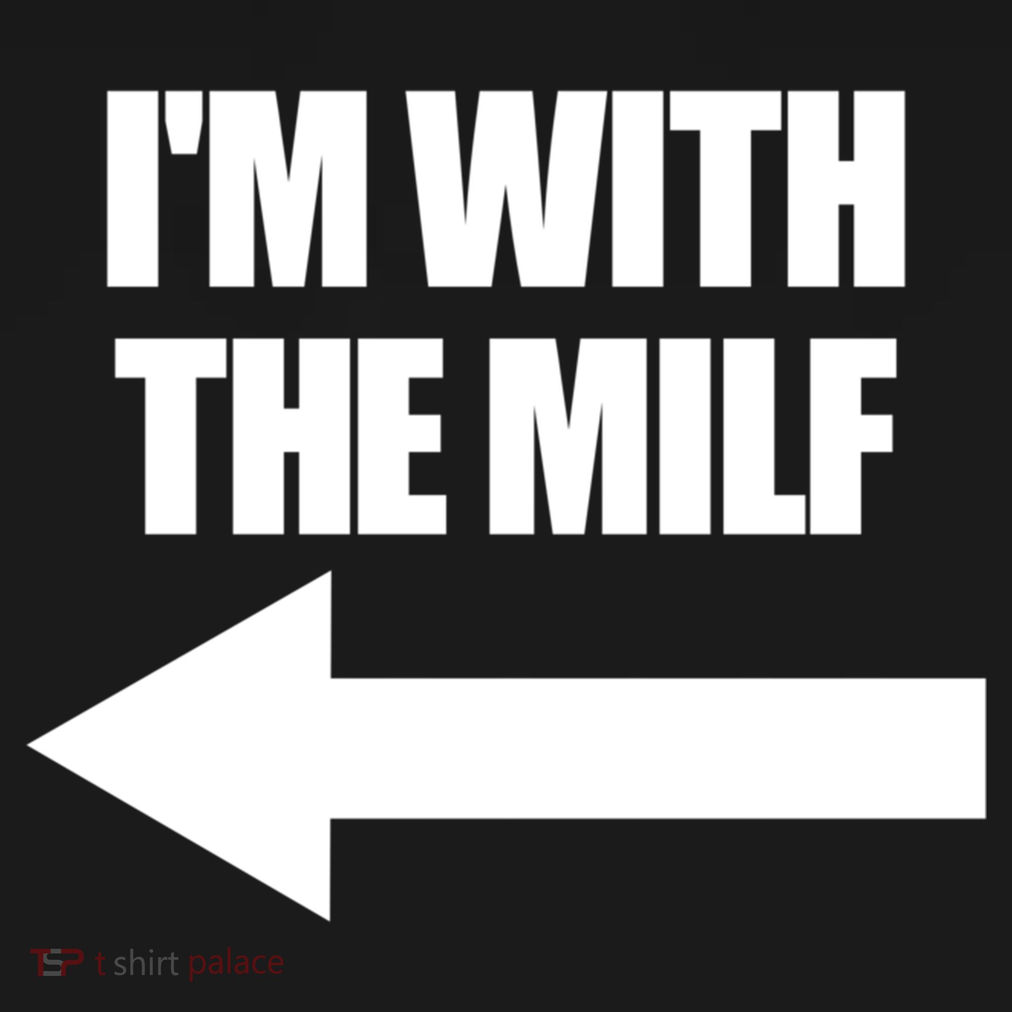 Im With The Milf Red Heart Pointing Arrow Love Hot Milf Gift Women's Hoodie