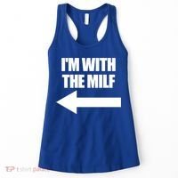 Im With The Milf Red Heart Pointing Arrow Love Hot Milf Gift Women's Tank Top thumb 0
